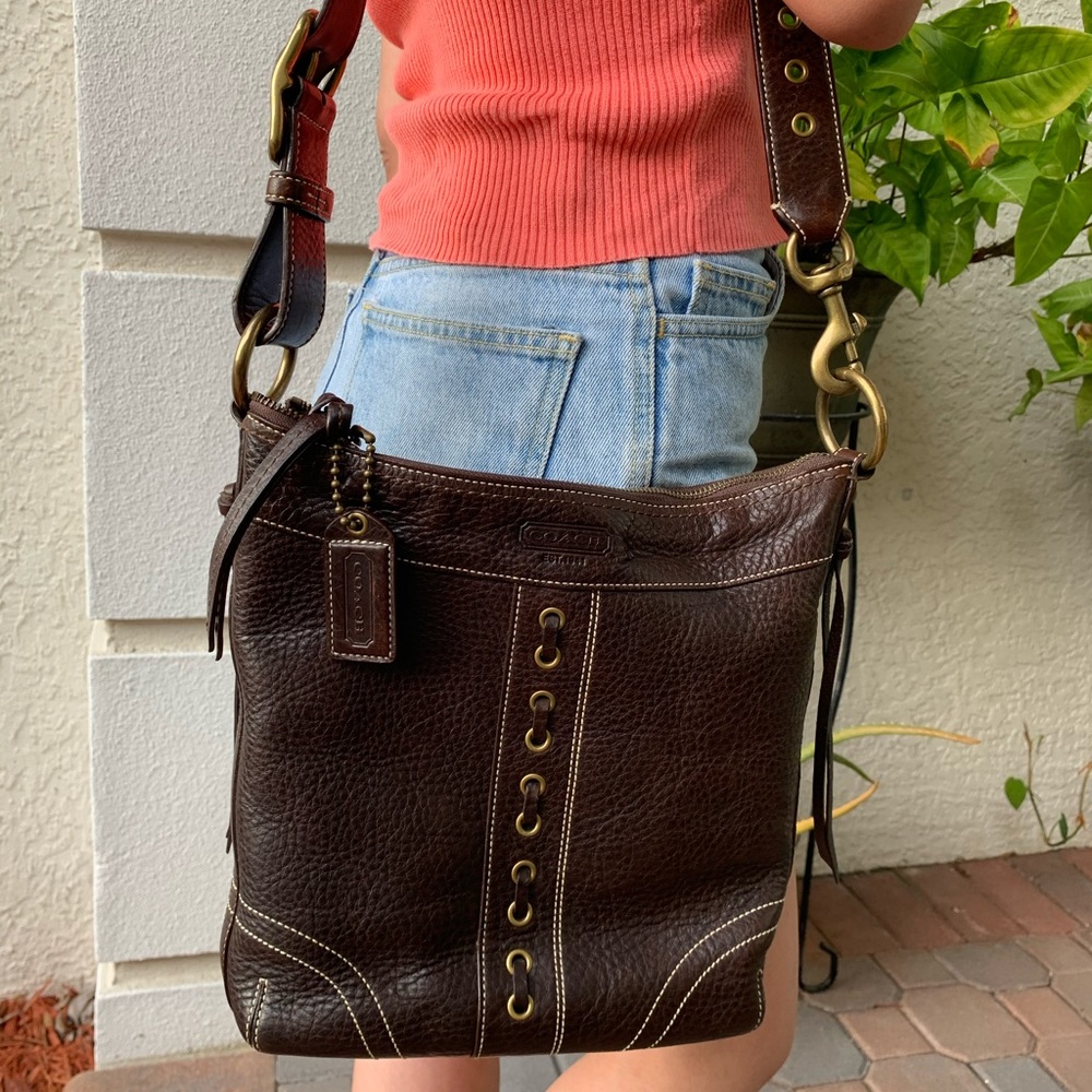 Authentic vintage coach leather purse